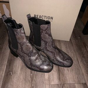 New Reaction- kenneth cole snake print booties - salt chelsea